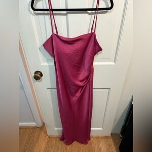 House of Harlow 1960 Revolve Satin Ruched Cami Strap slip dress